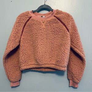 Madden Girl Blush Pink Sherpa Pullover